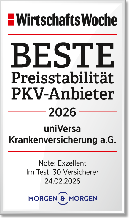 Siegel M&M Rating Zahnzusatz. uni-dent|Top ist mit ausgezeichnet bewertet.